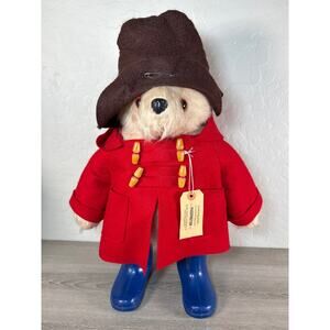 Vintage Paddington Bear Plush Gabrielle Designs 1981 Blue Boots Brown Hat